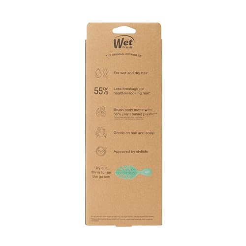 Wet Brush Go Green Curl Detangler, Pale Pink – Ultra-Soft IntelliFlex Bristles for Easy, Pain-Free Detangling – Great for Curly, Wet & Dry Hair