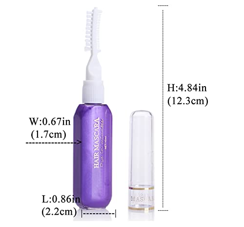 Temporary Hair Mascara Washable Temporary Hair Color Chalk Hair Dye Stick Non-toxic Instant Dye(Silver gray)
