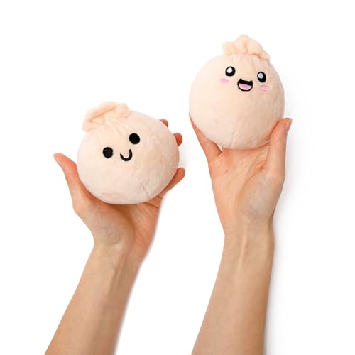 Emotional Support Dumplings – 5 Plushies with Basket, Cute Squishy Toys & Plush Animals, Perfect Gift for Loved Ones of All Ages