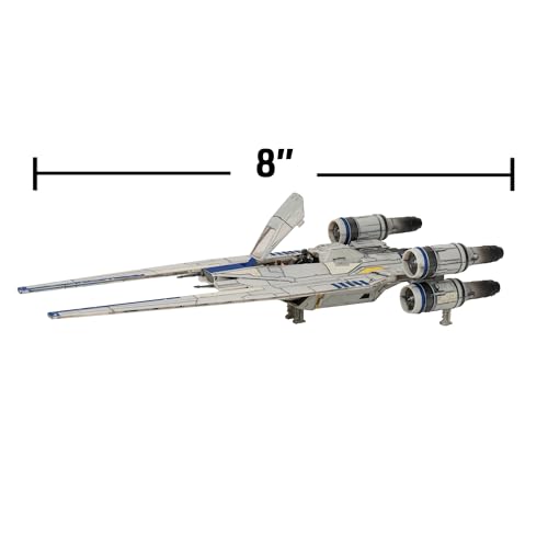 Jazwares Star Wars Micro Galaxy Squadron U-Wing Starfighter, 12" Vehicle with Foldout Wings, Troop Bay, Sniper Gun & 3 Micro Figures