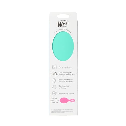 Wet Brush Original Detangler Hair Brush, Amazon Exclusive Aqua – Ultra-Soft IntelliFlex Bristles Glide Through Tangles – For All Hair Types, Wet or Dry