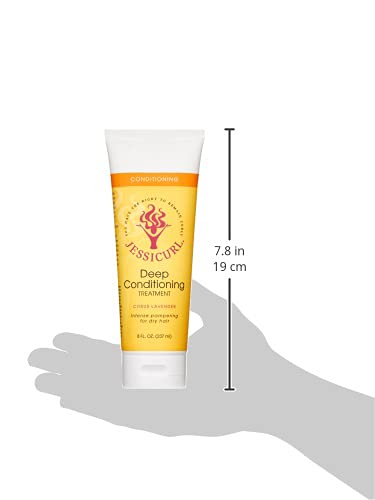 Jessicurl Deep Conditioning Treatment, Citrus Lavender, 8 Fl Oz | Deep Conditioner & Leave-In Mask for Dry, Damaged, Curly Hair | Anti-Frizz Care