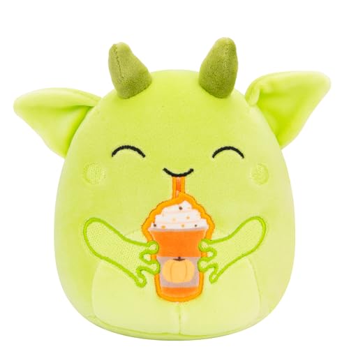 Squishmallows 5-Inch Halloween 4-Pack – Pumpkin Axolotl, Goblin, Bat Mushroom & Purple Clown – Official Jazwares Plush