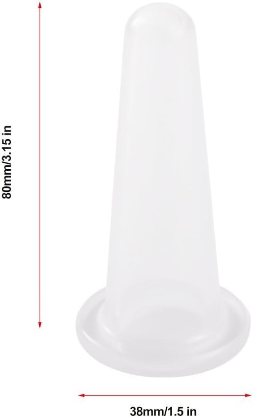 4-Pcs Silicone Facial & Body Massage Cupping Set – Mini Transparent Cups for Face, Neck, Back & Eyes, Safe, Burn-Free Skincare Tool