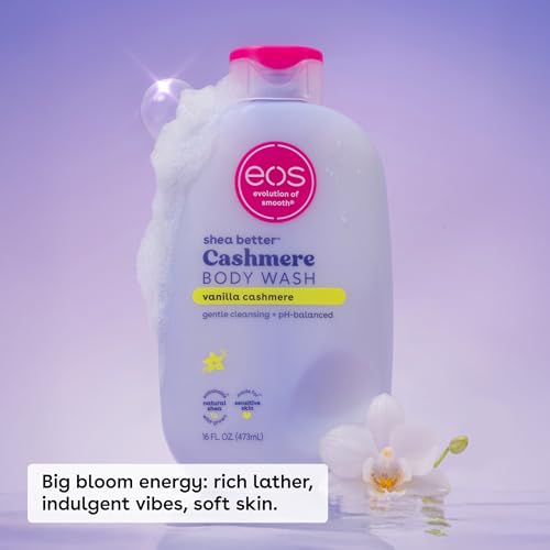 eos Travel Vanilla Cashmere Body Wash- Travel Size Essential, Toiletries, Mini Body Wash, 2.5 fl oz