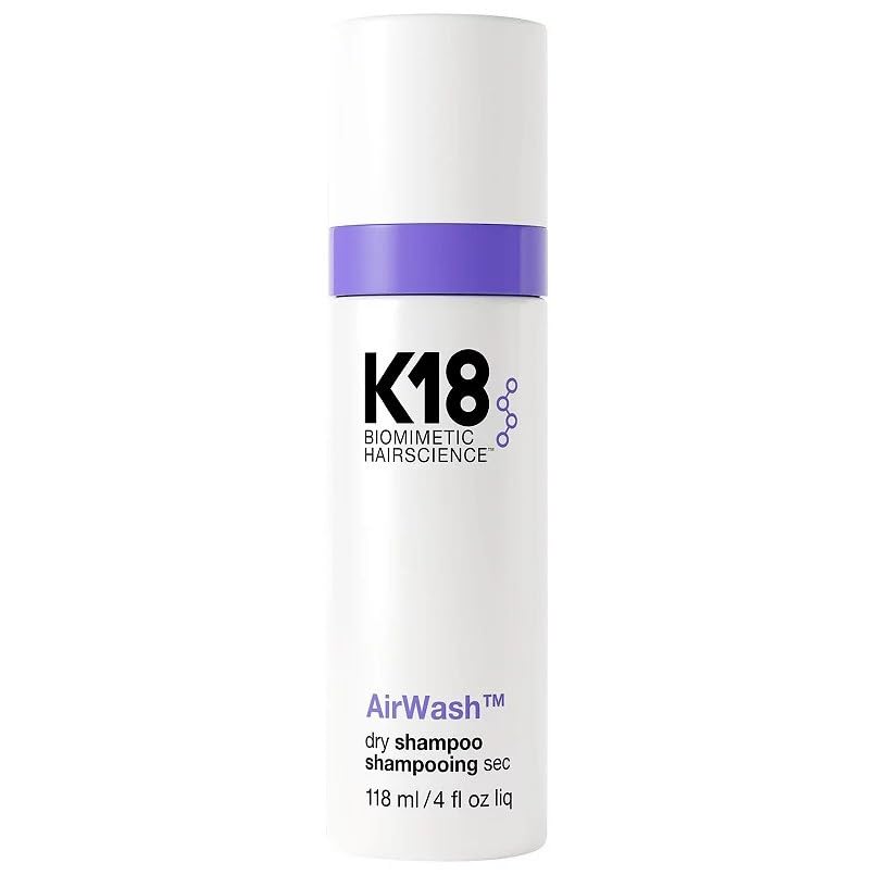 K18 AirWash™ Dry Shampoo, Non-Aerosol, Balances Scalp & Controls Excess Oil Production, 4 Fl Oz
