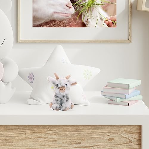 The Petting Zoo Goat Stuffed Animal Plushie, Gifts for Kids, Wild Onez Babiez Farm Animals, Goat Plush Toy 6 inches