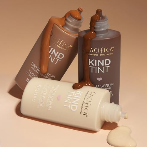 Pacifica Kind Tint Tinted Moisturizer Serum – Lightweight Hydrating Foundation with Vegan Collagen & Hyaluronic Acid for Dewy, Buildable Glow, 1 fl oz (Shade 19)