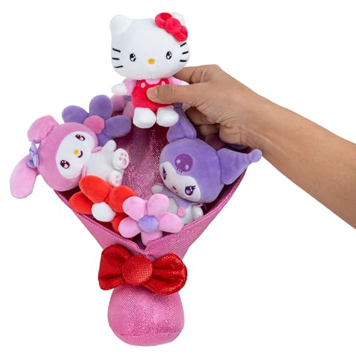 Jazwares Hello Kitty and Friends - 12-inch Plush Bouquet - 9 Plush Included - Officially Licensed Sanrio Product from