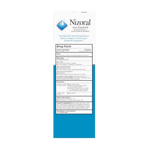 Nizoral Anti-Dandruff Shampoo with 1% Ketoconazole, 14 Fl Oz, Fresh Scent, Anti Fungal Shampoo