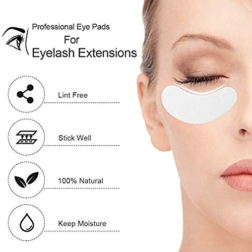 Ocim 100 Pairs Eye Gel Pads Lash Extensions, Lint Free Under Hydrogel Eye Patch for Eyelash Extension/Tinting