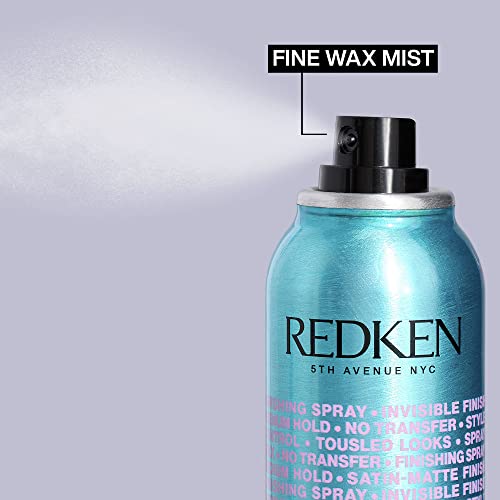 Redken Spray Wax Invisible Texture Mist – Finishing Spray-Wax for All Hair Types, Adds Volume, Body & Dimension with Satin-Matte Finish, Medium Hold, 5.5 Oz