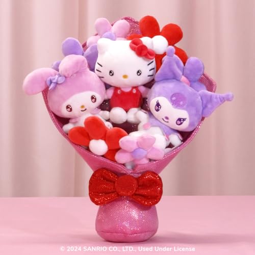 Jazwares Hello Kitty and Friends - 12-inch Plush Bouquet - 9 Plush Included - Officially Licensed Sanrio Product from