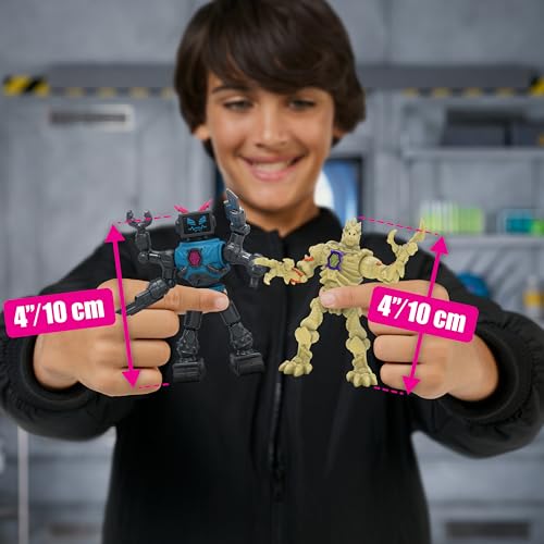 MRBEAST LAB Hybrids Multi-Pack – Mix & Match Action Figures, Golden Panther Dragon Parts, Lab-Bot vs GID Skeleton, Fuse Beast Combos