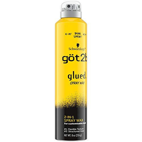 Got2b Glued Spray Wax with 2-in-1 Dual Spray Nozzle, 8 oz