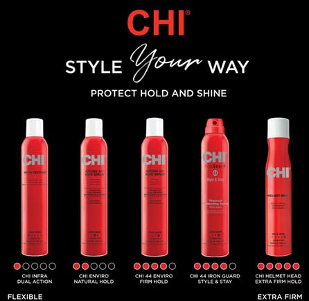 CHI Enviro 54 Hairspray, Firm Hold, Lightweight Spray to Finish & Secure Hairstyles, Sulfate & Paraben-Free, 2.6 Oz