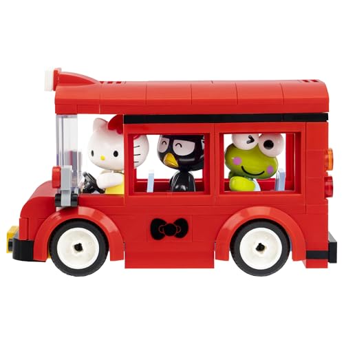 BLDR Hello Kitty and Friends, Badtz-Maru’s Bowling Alley Building Set - Hello Kitty, Keroppi, Badtz-Maru, My Melody, & Chococat Minifigures - 8+, 0132