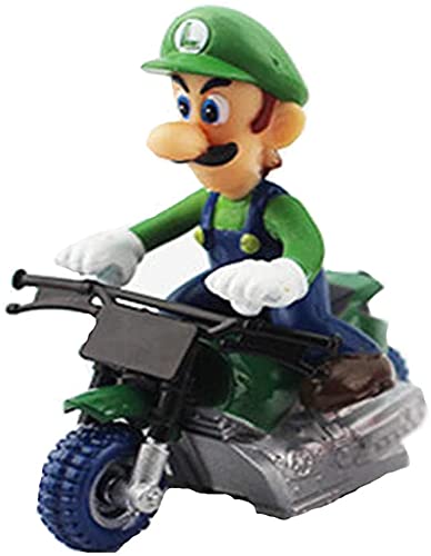 HUAWELL 10 Pcs Supe Mari Bros Kart Pull Back Cars Motorcycle Lugi Yosi Toad Princes Peach Donkey Kong 2.5 Inch for Kid Gift (10 Pcs)