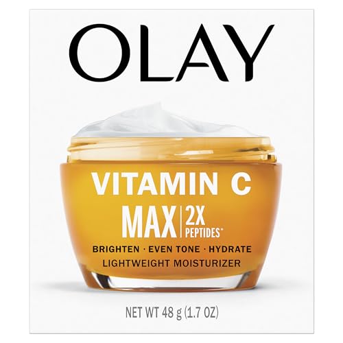 Olay Vitamin C MAX Face Moisturizer - Brightening, Hydrating, Evens Skin Tone, Reduces Dark Spots & Hyperpigmentation, 1.7 oz
