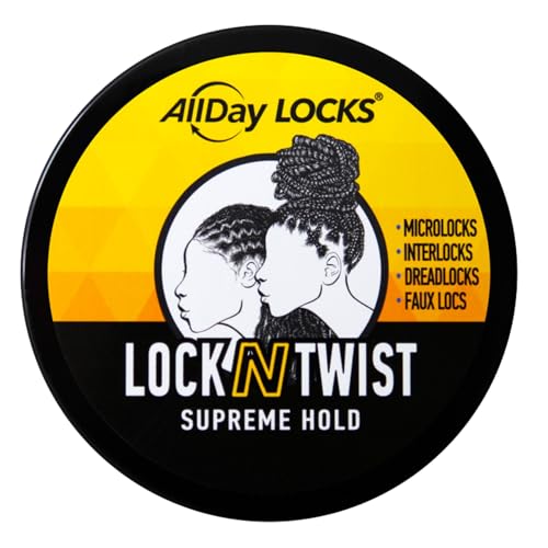 AllDay Locks Lock N Twist Gel 5 oz | Supreme Hold, No Frizz or Flaking | Hydrating & Nourishing with Grape & Avocado | For Braids, Twists & Cornrows