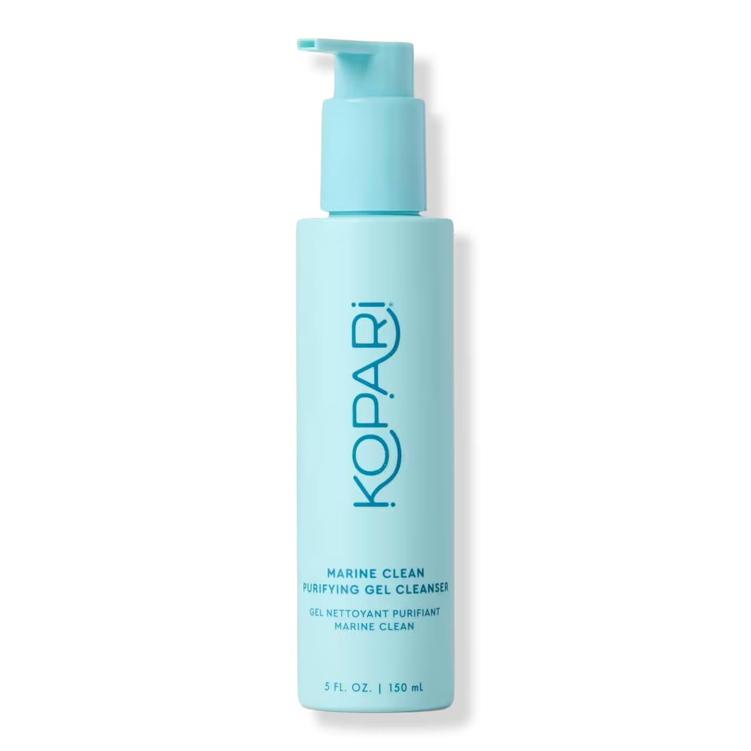Kopari Marine Clean Gel Cleanser – Dual-Action Gel-to-Foam, Amino Acids & Vitamin B5, Gentle Nourishing Face Wash, 5 oz