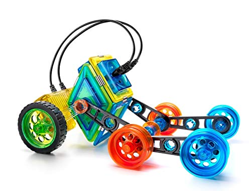 GeoSmart Flip Bot - Build Remote-Controlled GeoMagnetic Vehicles with This STEM Focused Magnetic Construction Set Featuring Rechargeable Turbo Motors