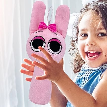 RWSEFK Sprunki Game Plush, Sprunki Toys Plush,Soft Stuffed Animal Pillow Doll Christmas Birthday Gifts for Adult Kids(Pink)