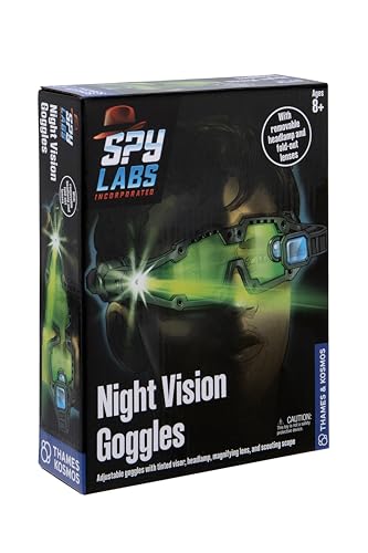 Thames & Kosmos Spy Labs Night Vision Goggles – Conduct Secret Missions & Night Surveillance | Detective Gear for Young Investigators