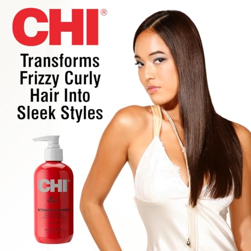 CHI Straight Guard Smoothing Styling Cream, Eliminates Frizz For Sleek & Shiny Hair, Maximum Control, 8.5 Oz