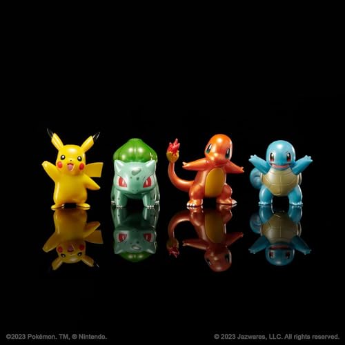 Pokémon Select Metallic Battle Pack - Four 3-inch Battle Figures with Special Metallic Finish