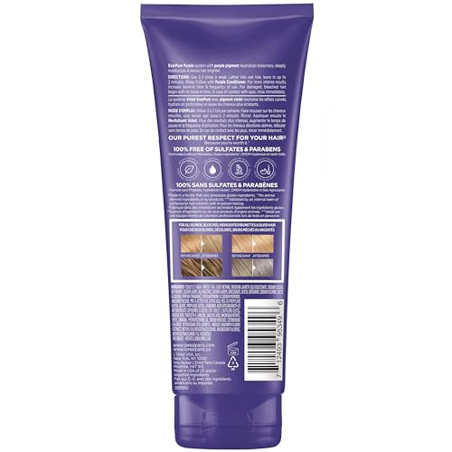 L’Oreal Paris EverPure Sulfate-Free Purple Shampoo for Blonde, Silver & Highlighted Hair, Neutralizes Brass & Tones Color, 6.8 Fl Oz