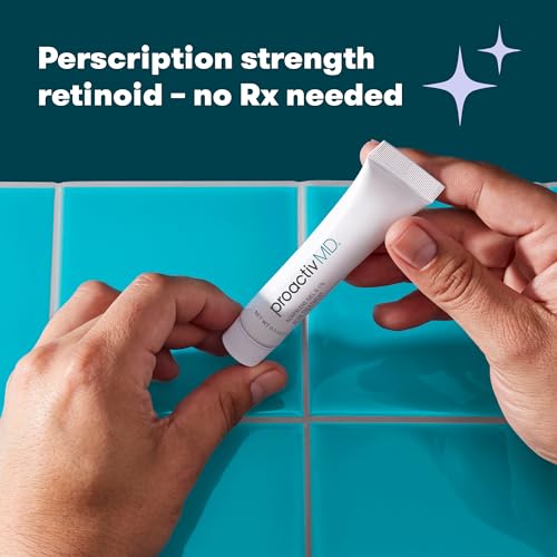 ProactivMD Adapalene Gel Acne Treatment - Prescription Strength Retinoid For Face and Body Acne, Paraben Free, .1% Solution, 0.5 oz