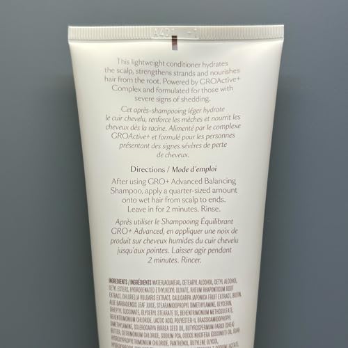 VEGAMOUR GRO+ Advanced Balancing Conditioner – Hydrating, Nourishing & Softening Formula for Thinning Hair – Color Safe, Vegan, Silicone-Free (8 Fl Oz)