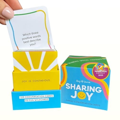 Big Life Journal Sharing Joy Family Cards - 150 Conversation Prompts to Connect, Spark Meaningful Talks, and Bring Families Closer Together