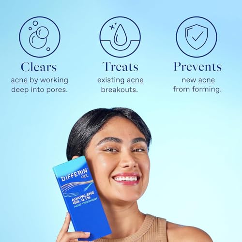 Differin Acne Skin Care Kit – 0.1% Adapalene Gel, 5% Benzoyl Peroxide Face & Body Wash for Acne & Pimple-Prone Skin