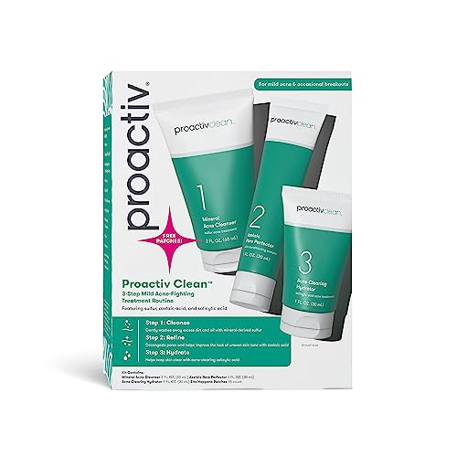 Proactiv 3-Step Acne Kit for Sensitive Skin – Cleanser, Azelaic Acid Serum, Moisturizer + Pimple Patches, 30-Day Acne Treatment