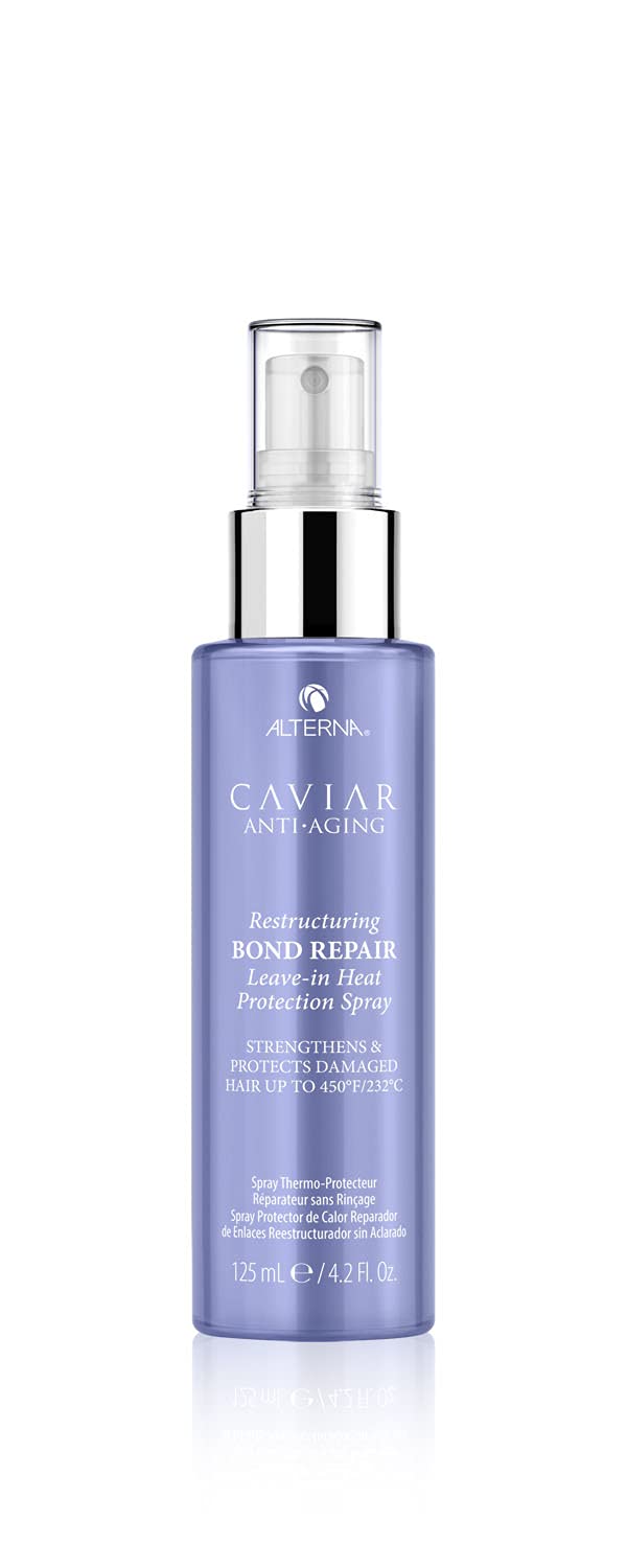 Alterna Haircare CAVIAR Anti-Aging Restructuring Bond Repair Leave-in Heat Protection Spray 4.2 Fl Oz | Strengthens and Protects Damaged Hair