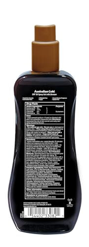 Australian Gold SPF 30 Spray Gel Sunscreen with Instant Bronzer, 8oz - Hydrating, Water Resistant, Non-Greasy, Oxybenzone & Cruelty Free