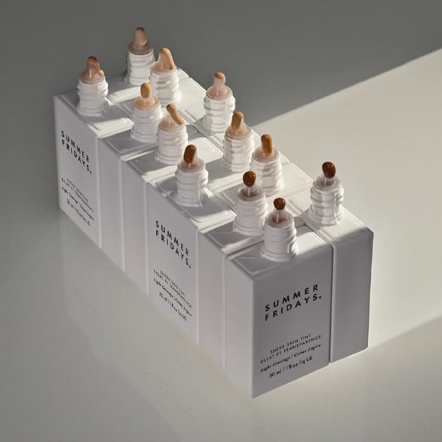 Summer Fridays Sheer Skin Tint with Hyaluronic Acid – Light-Medium Shade 4, Neutral Olive Undertones – Hydrating, Sheer to Light Coverage, 1 Fl Oz