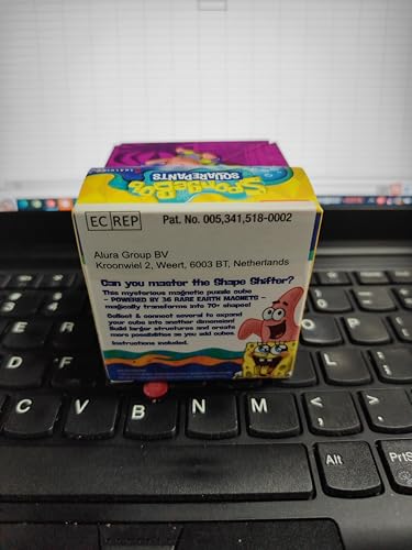 SHASHIBO Spongebob Squarepants Shape Shifting Magnetic Fidget Cube – STEM Toy That Transforms into 70+ Shapes, Beach Buddies Edition