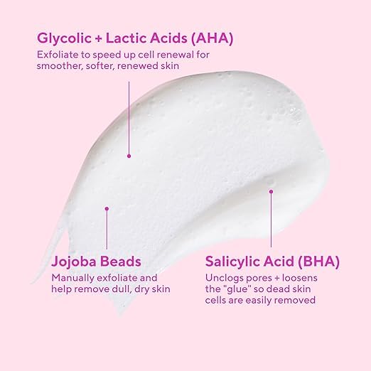 Murad AHA/BHA Exfoliating Cleanser - Triple-Action Face Wash with Salicylic, Lactic & Glycolic Acids for Smooth, Soft Skin, 5 fl oz