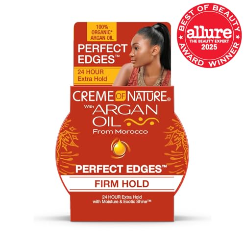 Creme of Nature with Argan Oil from Morocco Perfect Edges, 24 Hour Extra Hold with Moisture & Exotic Shine, 2.25 Ounce (Pack of 1)