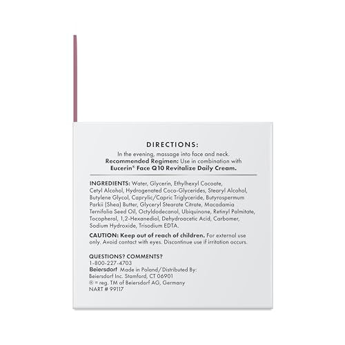 Eucerin Q10 Anti-Wrinkle Face Cream Set – Day Cream with Biotin & Night Cream with Pro-Retinol, Fragrance-Free Moisturizer Duo, 1.7 Oz Each