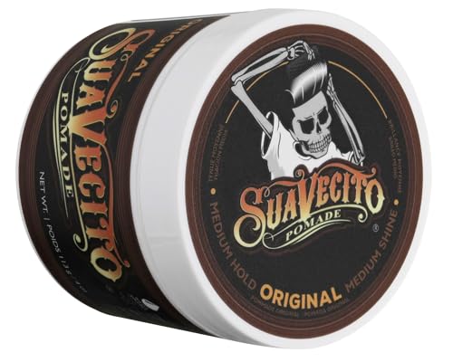 Suavecito Pomade Original Hold 4 oz – Medium Shine, Water-Based Hair Pomade for Men – All-Day Hold, Flake-Free & Easy to Wash Out