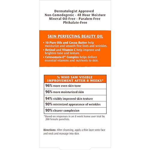 Palmer's Cocoa Butter Formula Moisturizing Skin Therapy Oil for Face with Vitamin E, C & 10 Pure Facial Oils Blend, Rosehip Oil Fragrance, 1 Ounce