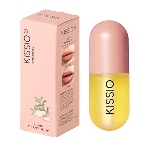 KISSIO Natural Lip Plumper Gloss – Hydrating & Moisturizing, Reduces Fine Lines, Fuller Lips, Day Use Lip Mask 5.5ml