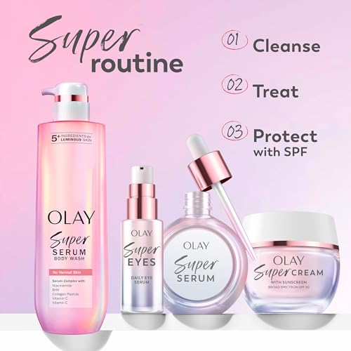 Olay Super Cream SPF 30 Face Moisturizer – 5-in-1 Hydrating, Brightening & Firming with Niacinamide, Vitamin C & Collagen Peptide, 1.7 oz