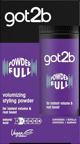 Got2B Schwarzkopf Powder'ful Unisex Root Hair Styling Powder, For Instant Volume and Root Boost, Vegan, 10g