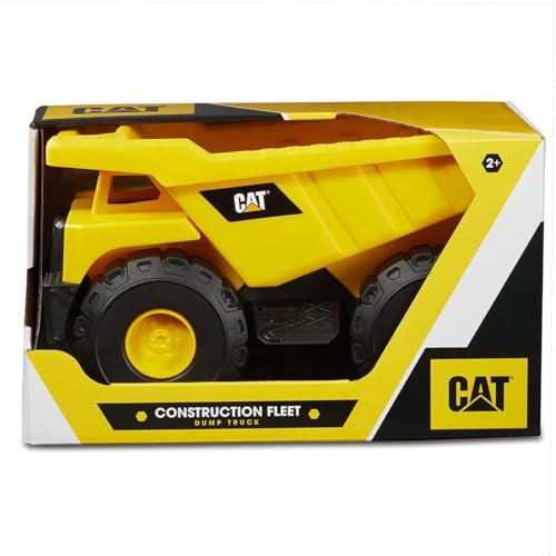 CAT Construction Dump Truck Toy Vehicle – 10" Plastic Truck with Articulated Bucket for Kids, Indoor & Outdoor Play, Construction Toy Ages 3+