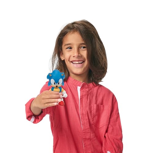 Heroes of Goo Jit Zu Sonic The Hedgehog – Speed Surge Sonic with Glow Surge Powers, Squishy & Stretchy Toy, Expands 3x Size